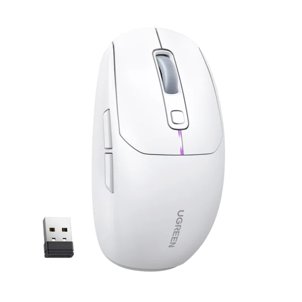Ugreen MU103 Bluetooth 5.0 computer mouse / 2.4GHz USB receiver - whiteeng