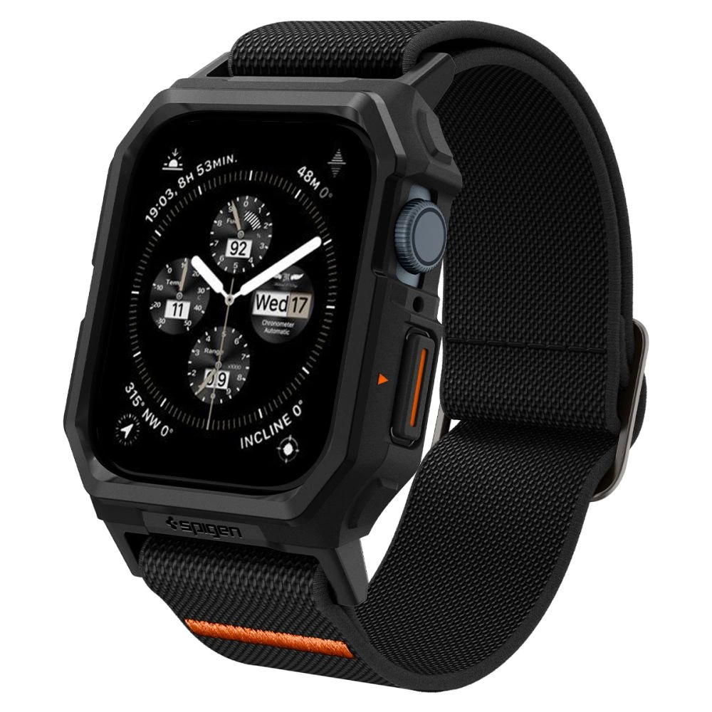 Spigen Lite Fit Pro Case with Strap for Apple Watch 4 / 5 / 6 / 7 / 8 / 9 / SE (44 / 45 mm) - Matte Blackeng