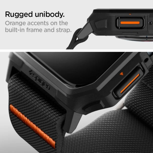 Spigen Lite Fit Pro Case with Strap for Apple Watch 4 / 5 / 6 / 7 / 8 / 9 / SE (44 / 45 mm) - Matte Blackeng