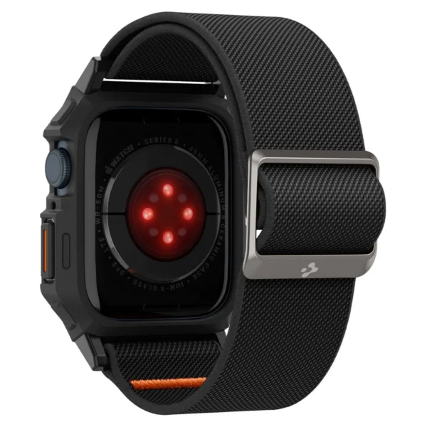 Spigen Lite Fit Pro Case with Strap for Apple Watch 4 / 5 / 6 / 7 / 8 / 9 / SE (44 / 45 mm) - Matte Blackeng
