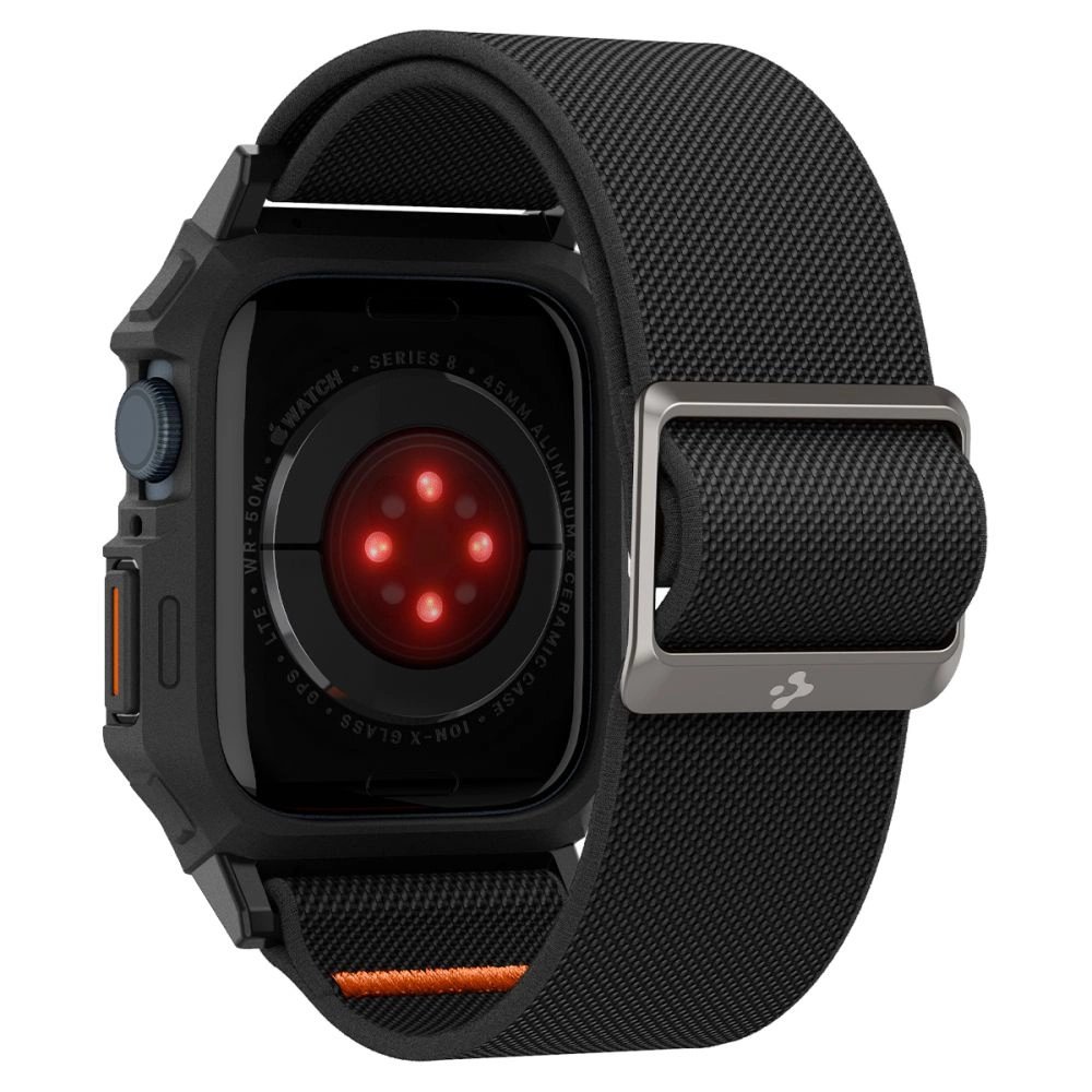 Spigen Lite Fit Pro Case with Strap for Apple Watch 4 / 5 / 6 / 7 / 8 / 9 / SE (44 / 45 mm) - Matte Blackeng