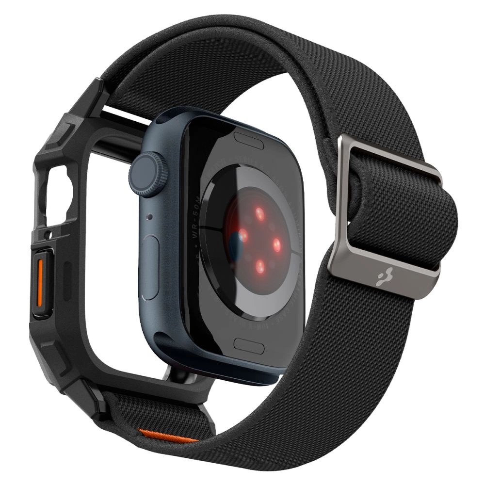 Spigen Lite Fit Pro Case with Strap for Apple Watch 4 / 5 / 6 / 7 / 8 / 9 / SE (44 / 45 mm) - Matte Blackeng