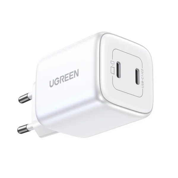 [RETURNED ITEM] Quick charger GaN 2 x USB-C 45W QC PD Ugreen CD294 - whiteeng