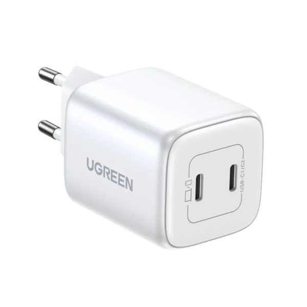 [RETURNED ITEM] Quick charger GaN 2 x USB-C 45W QC PD Ugreen CD294 - whiteeng
