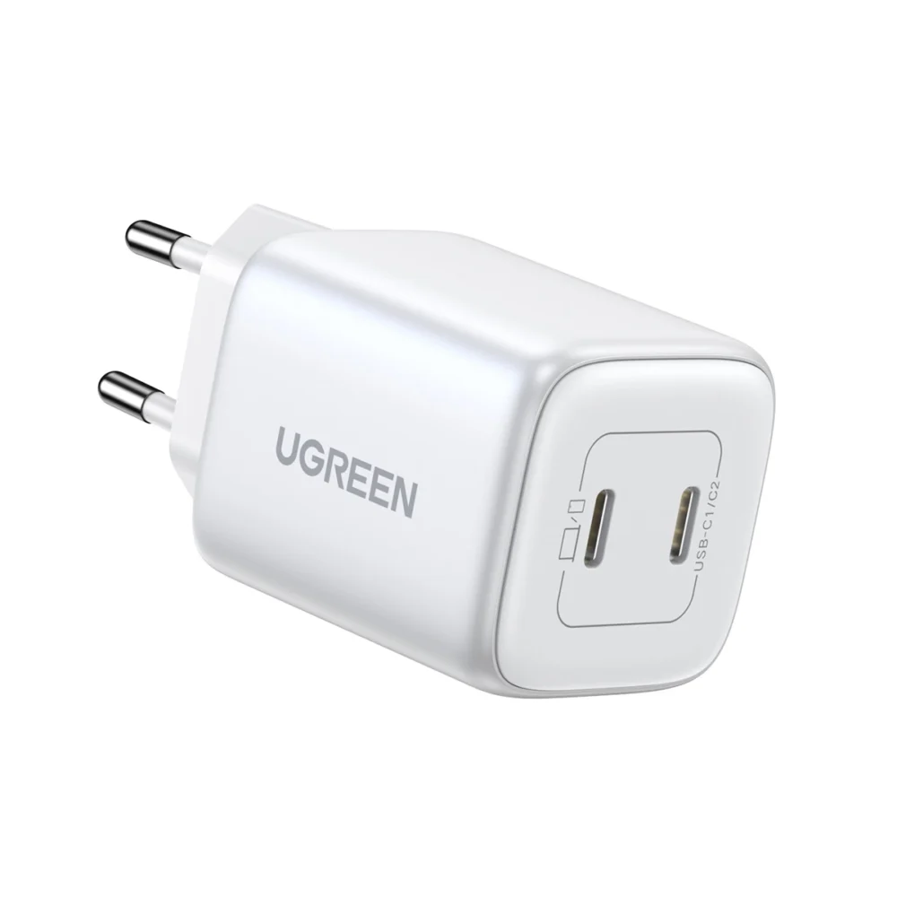 [RETURNED ITEM] Quick charger GaN 2 x USB-C 45W QC PD Ugreen CD294 - whiteeng