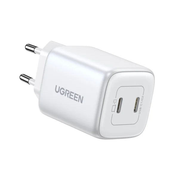 [RETURNED ITEM] Quick charger GaN 2 x USB-C 45W QC PD Ugreen CD294 - whiteeng