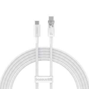 BASEUS cabel Type C to Type C Explorer Fast Charging 100W 2m stellar white P10319703221-00 / CB000043