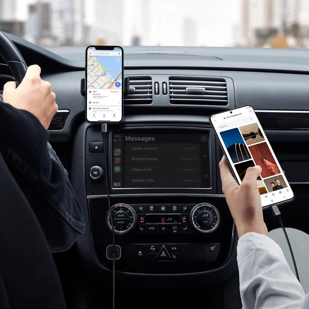 [RETURNED ITEM] Ugreen fast car charger USB-A / USB-C 30W PD PPS gray (CD130)eng