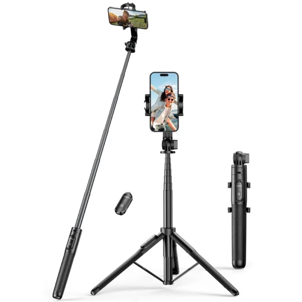 [RETURNED ITEM] Selfie stick / telescopic pole with stand and Bluetooth remote control 1.5m Ugreen LP586 - blackeng