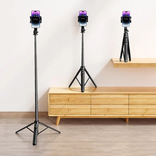 [RETURNED ITEM] Selfie stick / telescopic pole with stand and Bluetooth remote control 1.5m Ugreen LP586 - blackeng