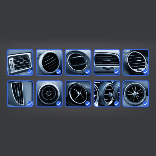 [RETURNED ITEM] Gravity smartphone car holder, black air vent grille (YC08)eng