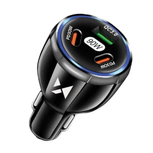 [RETURNED ITEM] Wozinsky WCCCA car charger 2x USB-C 1x USB-A 90W PD QC - blackeng