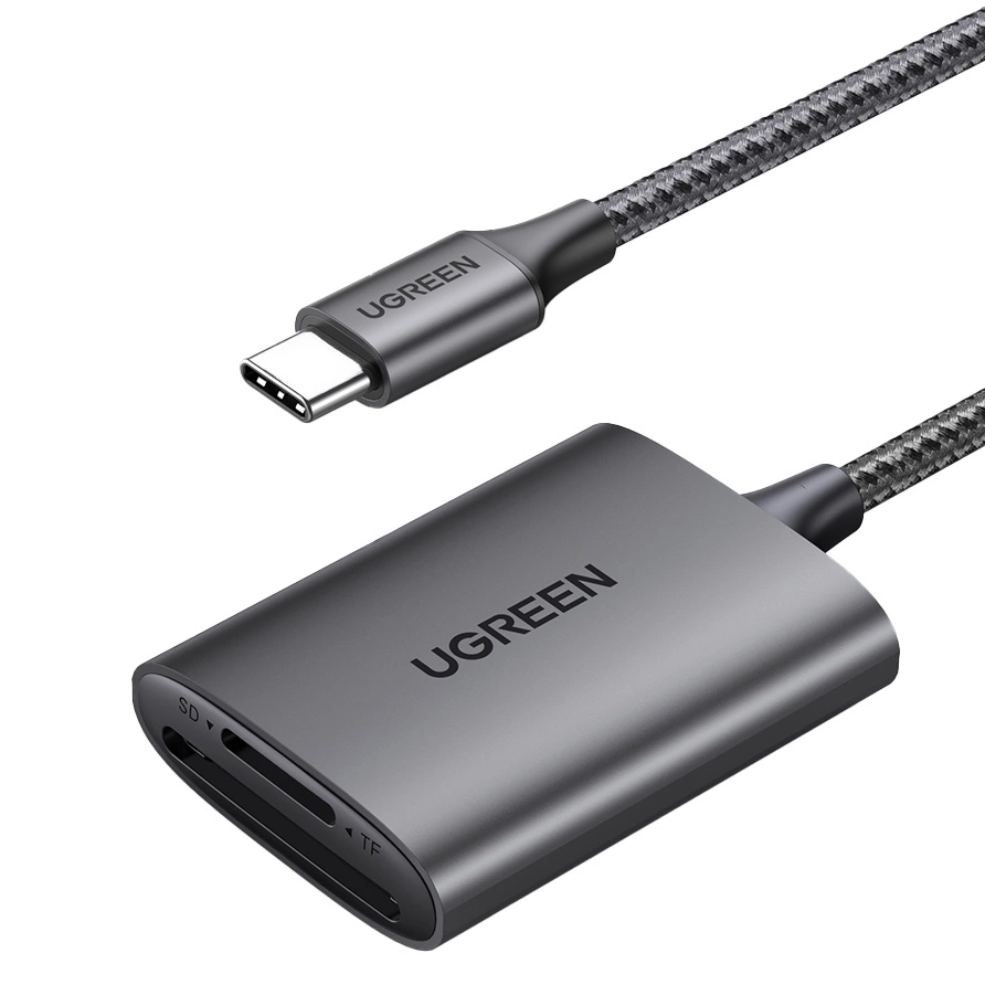 [RETURNED ITEM] Ugreen CM401 USB C 5Gb/s SD/TF card reader - grayeng