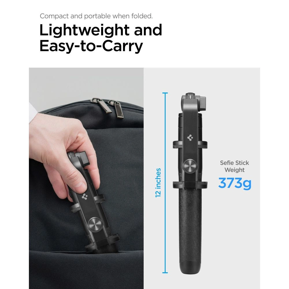 Spigen S560W Bluetooth Selfie Stick with Tripod - Blackeng