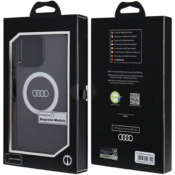 Audi IML Big Logo MagSafe case for iPhone 15 Pro Max - blackeng
