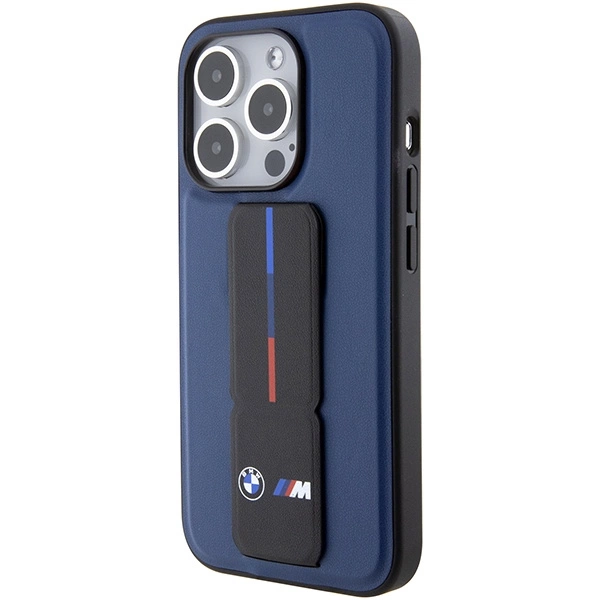 BMW M Grip Stand Bicolor case for iPhone 15 Pro - navy blueeng