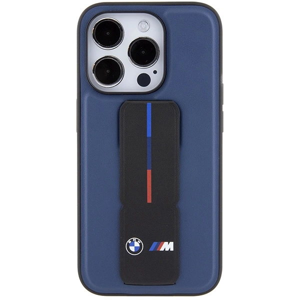 BMW M Grip Stand Bicolor case for iPhone 15 Pro - navy blueeng