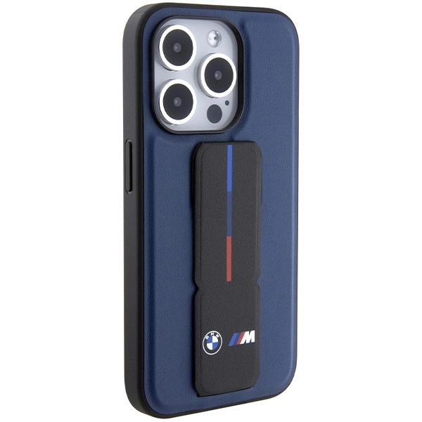 BMW M Grip Stand Bicolor case for iPhone 15 Pro - navy blueeng