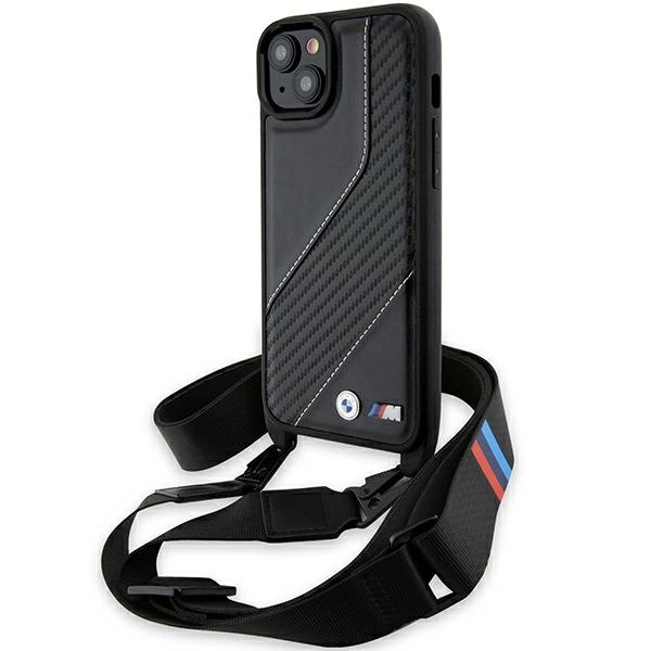 BMW M Edition Carbon Stripe & Strap case for iPhone 15 / 14 / 13 - blackeng