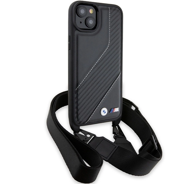 BMW M Edition Carbon Stripe & Strap case for iPhone 15 / 14 / 13 - blackeng