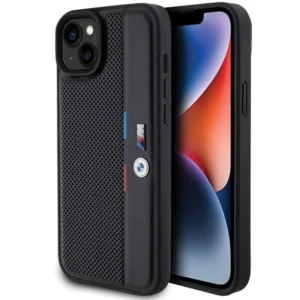 BMW Perforated Tricolor Line case for iPhone 15 / 14 / 13 - blackeng