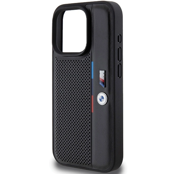 BMW Perforated Tricolor Line case for iPhone 15 Pro Max - blackeng