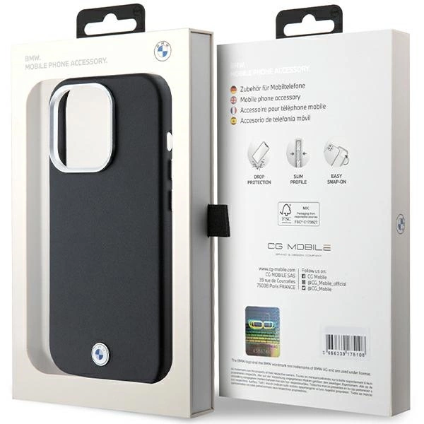 BMW Signature Wrapped Metal MagSafe case for iPhone 14 Pro - blackeng