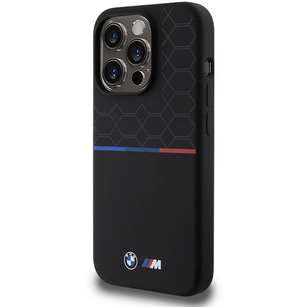BMW M Silicone Pattern MagSafe case for iPhone 15 Pro - blackeng