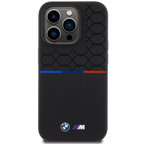 BMW M Silicone Pattern MagSafe case for iPhone 15 Pro - blackeng