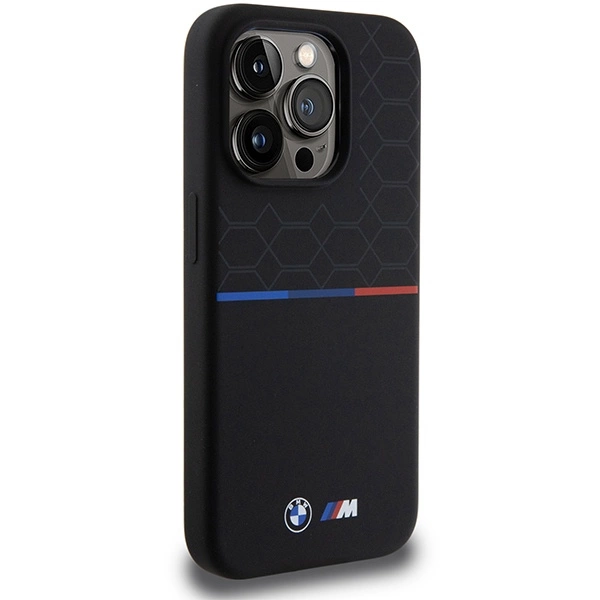 BMW M Silicone Pattern MagSafe case for iPhone 15 Pro - blackeng