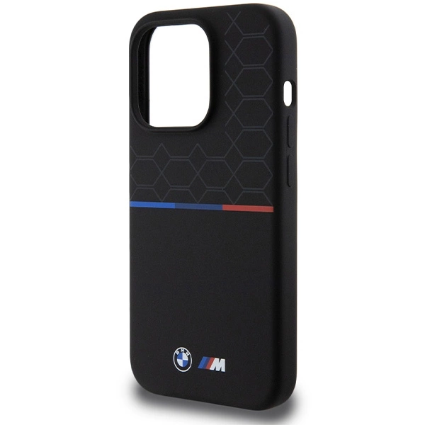 BMW M Silicone Pattern MagSafe case for iPhone 15 Pro - blackeng