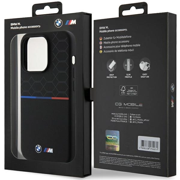 BMW M Silicone Pattern MagSafe case for iPhone 15 Pro - blackeng