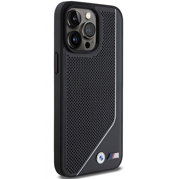 BMW Perforated Twisted Line MagSafe case for iPhone 15 Pro - blackeng