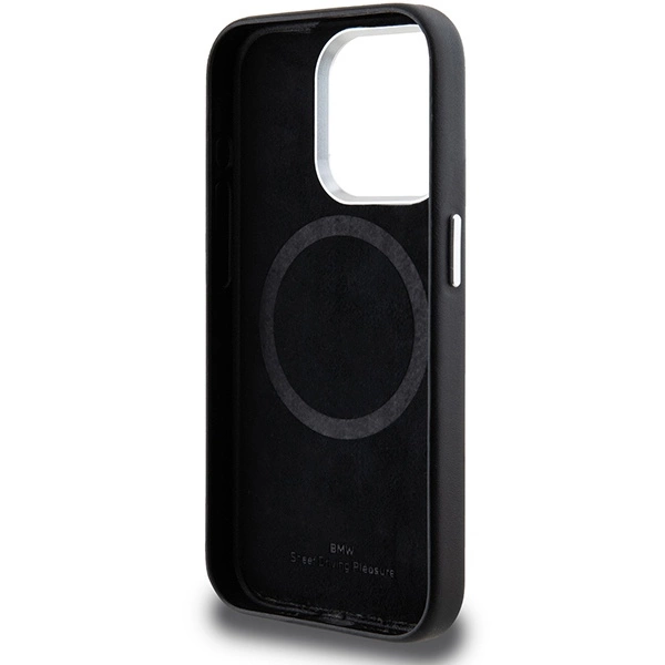BMW Signature Wrapped Metal MagSafe case for iPhone 15 Pro - blackeng