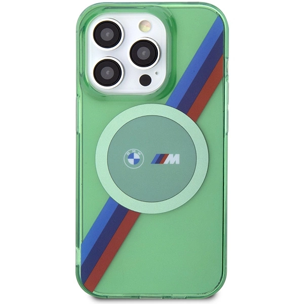 BMW M Tricolor Stripes MagSafe case for iPhone 15 Pro - greeneng