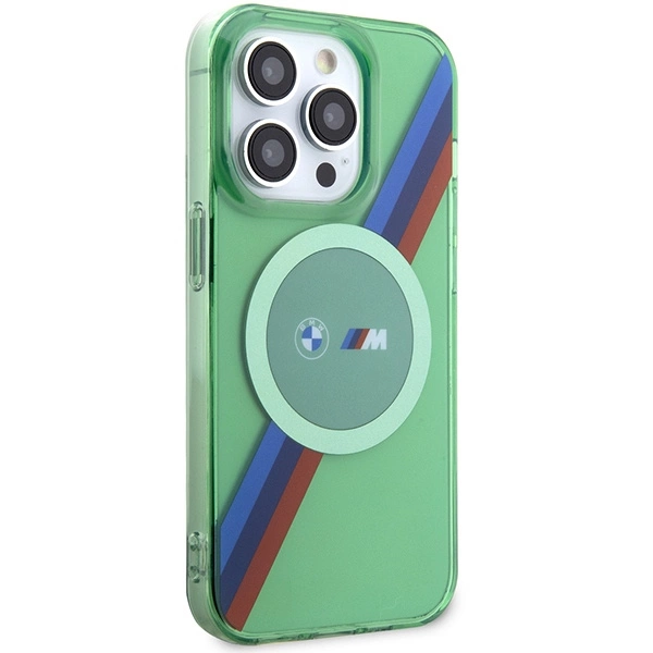 BMW M Tricolor Stripes MagSafe case for iPhone 15 Pro - greeneng