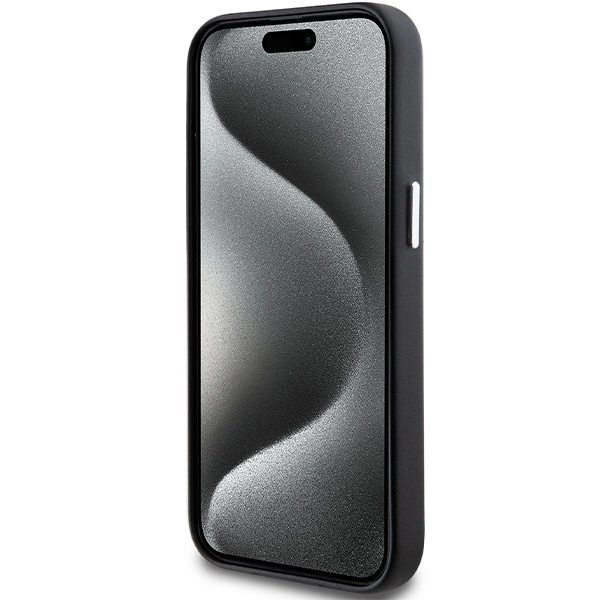 BMW Signature Wrapped Metal MagSafe case for iPhone 15 Plus / 14 Plus - blackeng