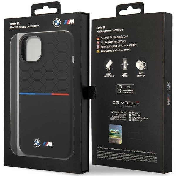 BMW M Silicone Pattern MagSafe Case for iPhone 15/14/13 - Blackeng