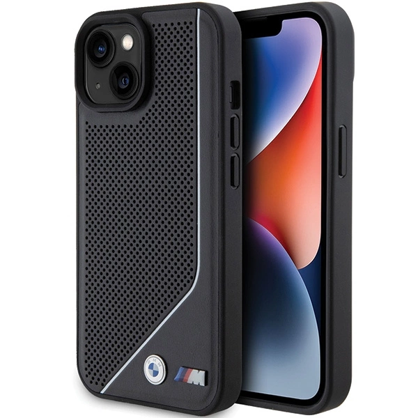 BMW Perforated Twisted Line MagSafe Case for iPhone 15/14/13 - Blackeng