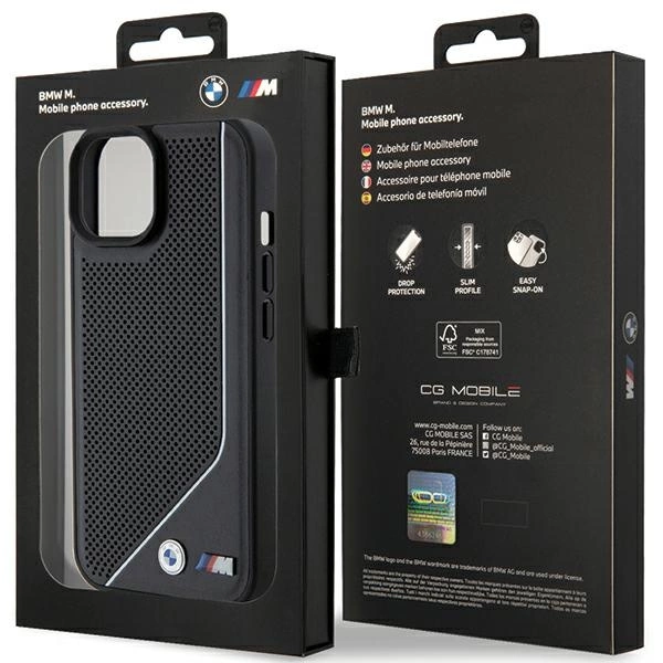 BMW Perforated Twisted Line MagSafe Case for iPhone 15/14/13 - Blackeng