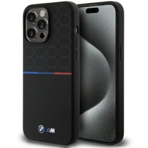 BMW M Silicone Pattern MagSafe case for iPhone 15 Pro Max - blackeng