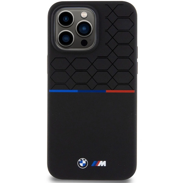 BMW M Silicone Pattern MagSafe case for iPhone 15 Pro Max - blackeng