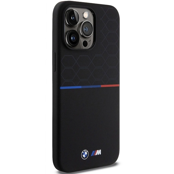 BMW M Silicone Pattern MagSafe case for iPhone 15 Pro Max - blackeng
