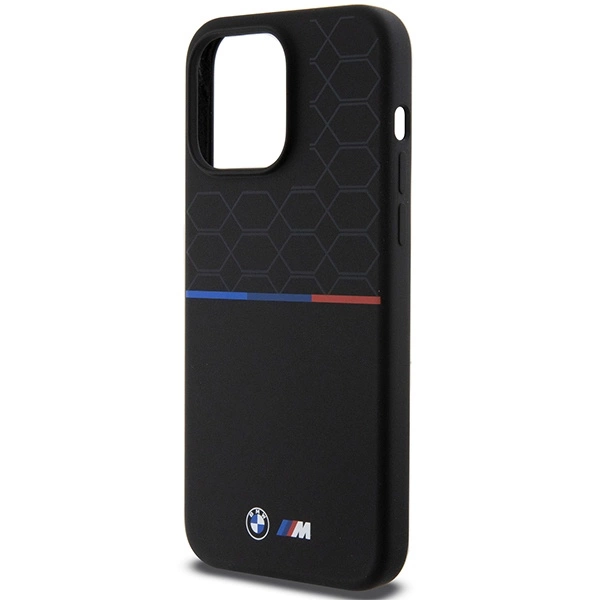 BMW M Silicone Pattern MagSafe case for iPhone 15 Pro Max - blackeng