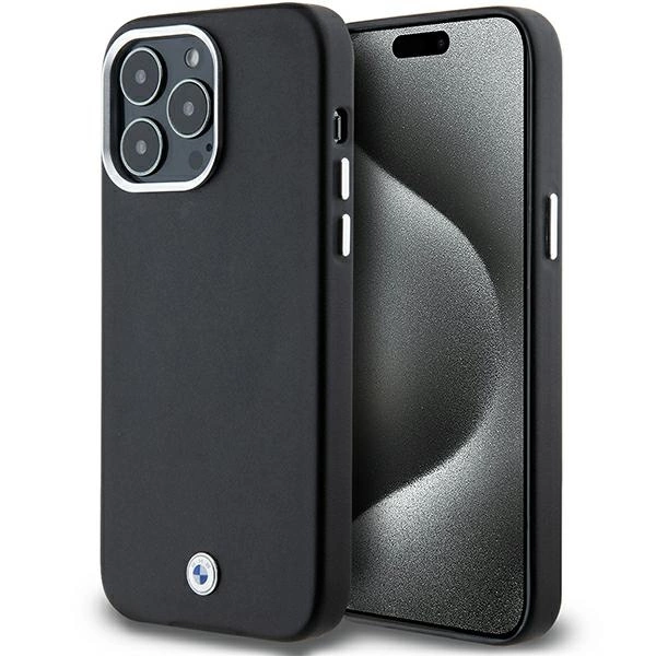 BMW Signature Wrapped Metal MagSafe case for iPhone 15 Pro Max - blackeng
