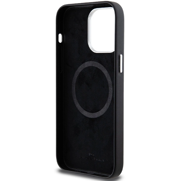 BMW Signature Wrapped Metal MagSafe case for iPhone 15 Pro Max - blackeng