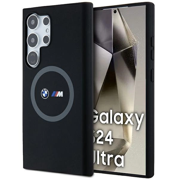 BMW M Silicone Printed Ring MagSafe case for Samsung Galaxy S24 Ultra - blackeng