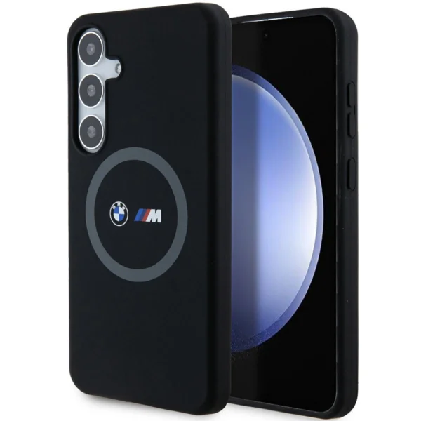 BMW M Silicone Printed Ring MagSafe case for Samsung Galaxy S24+ - blackeng