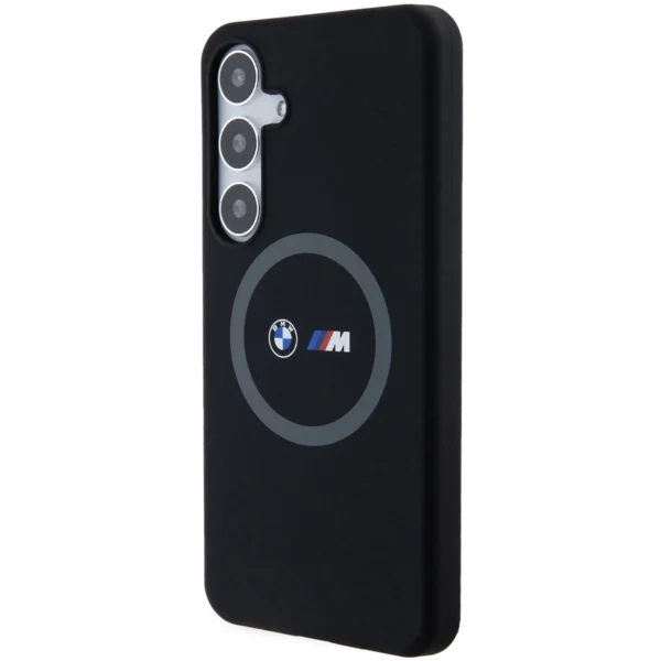 BMW M Silicone Printed Ring MagSafe case for Samsung Galaxy S24+ - blackeng