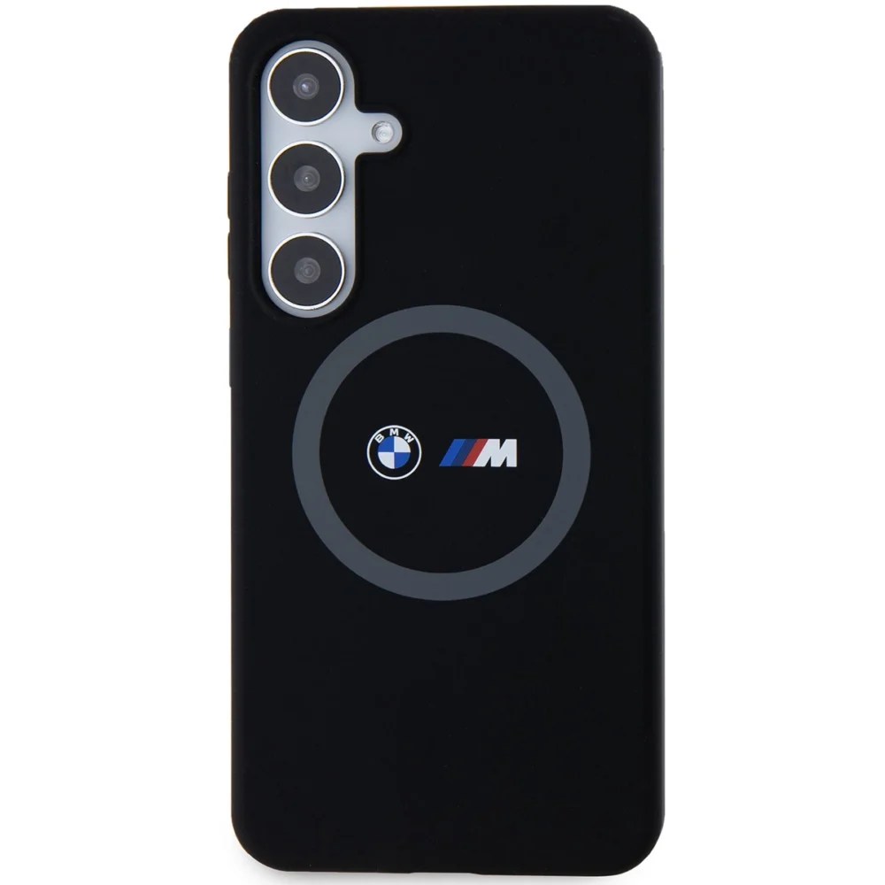 BMW M Silicone Printed Ring MagSafe case for Samsung Galaxy S24+ - blackeng